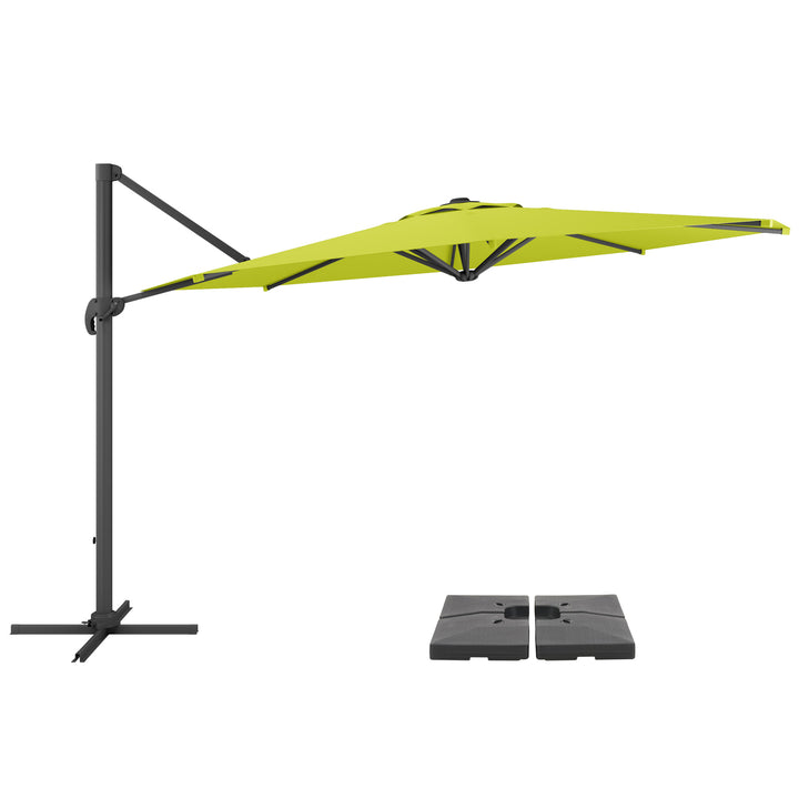 CorLiving 11.5ft UV Resistant Deluxe Offset Patio Umbrella and Base Image 7