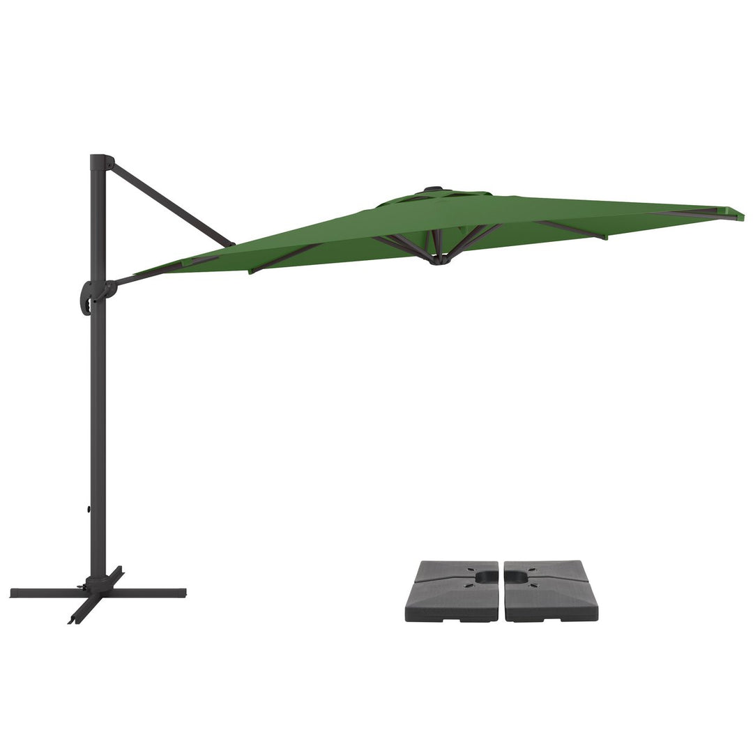 CorLiving 11.5ft UV Resistant Deluxe Offset Patio Umbrella and Base Image 10