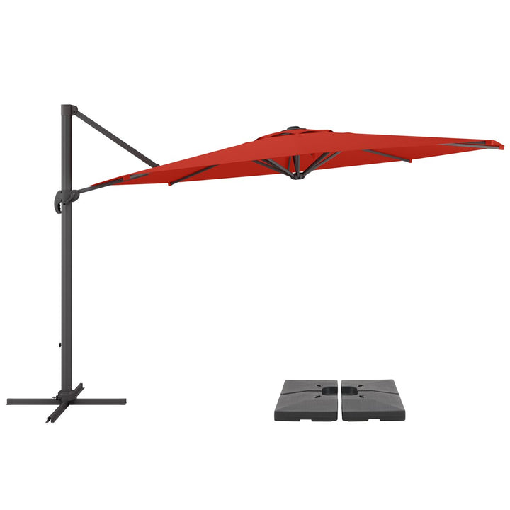 CorLiving 11.5ft UV Resistant Deluxe Offset Patio Umbrella and Base Image 11