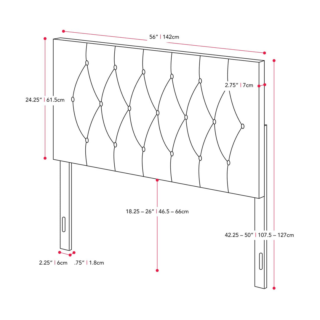 CorLiving Catalina Velvet Headboard, Full/Double Image 4