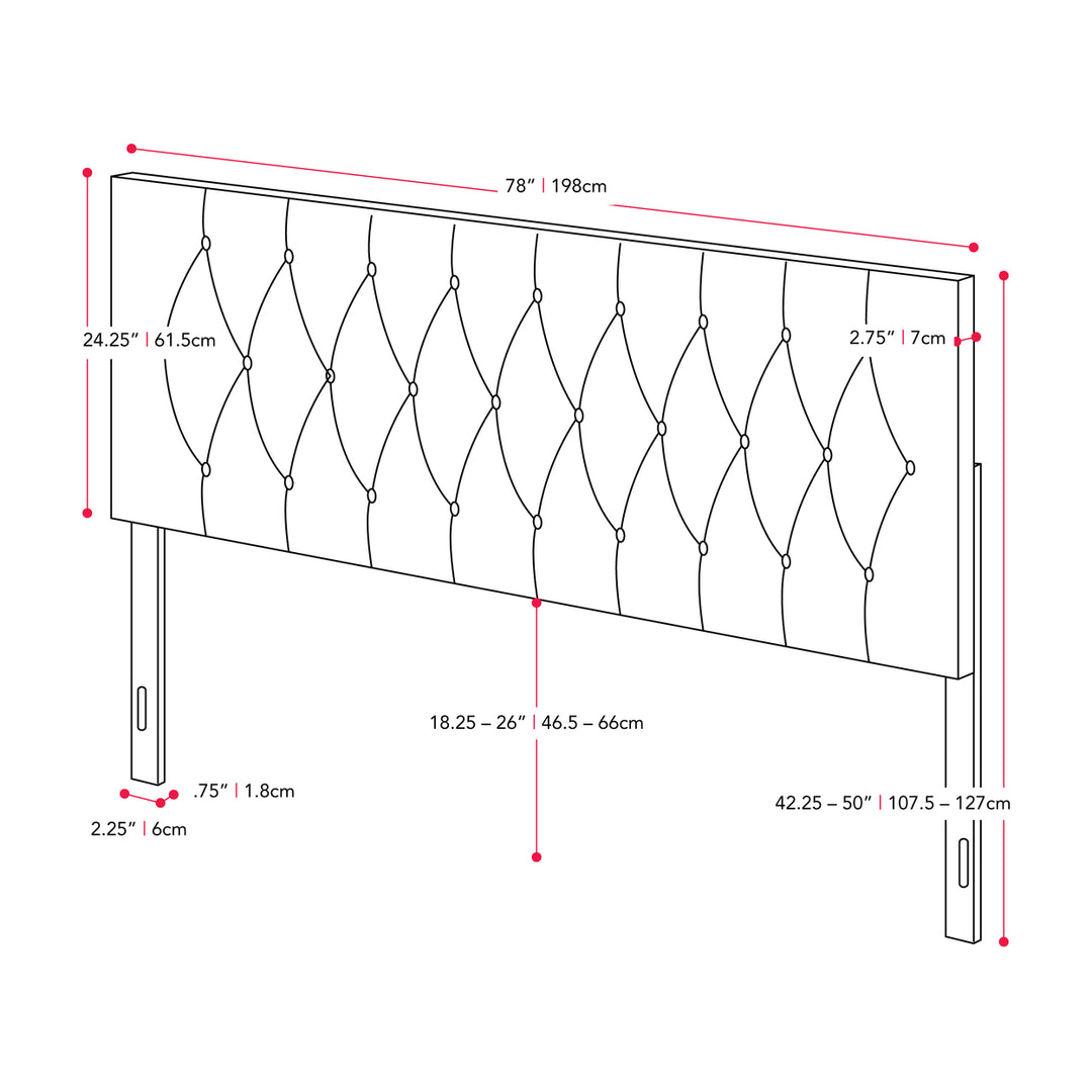 CorLiving Catalina Velvet Headboard, King Image 4