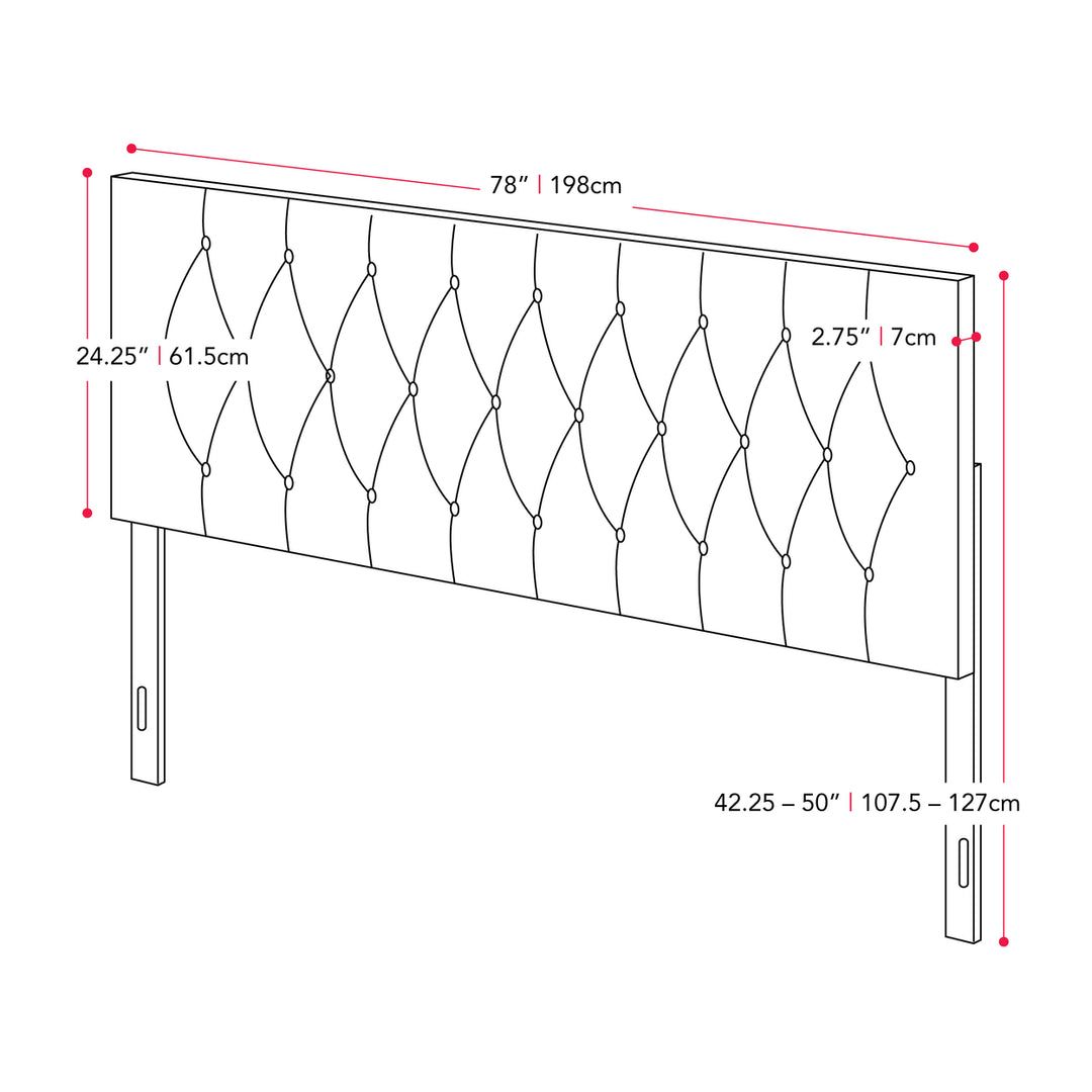 CorLiving Catalina Velvet Headboard, King Image 5