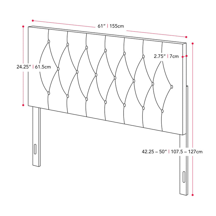 CorLiving Catalina Velvet Headboard, Queen Image 5