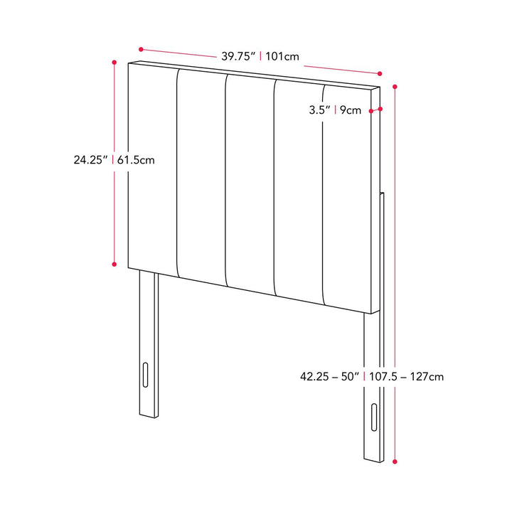 CorLiving Helena Velvet Headboard, Twin/Single Image 5