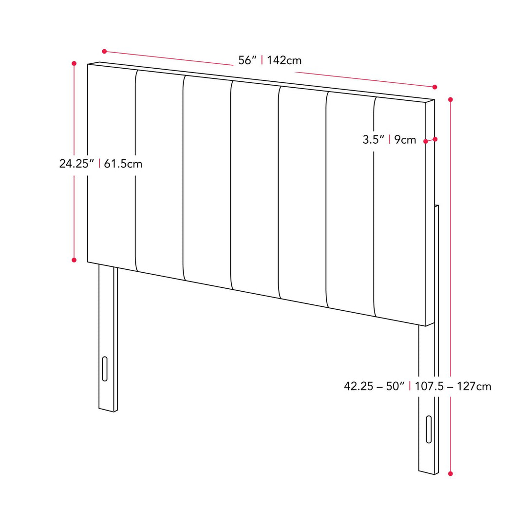 CorLiving Helena Velvet Headboard, Full/Double Image 5