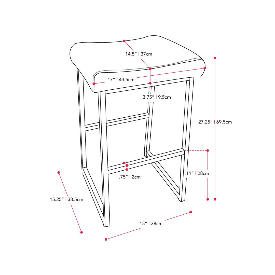 CorLiving Milo Backless Barstool Image 5