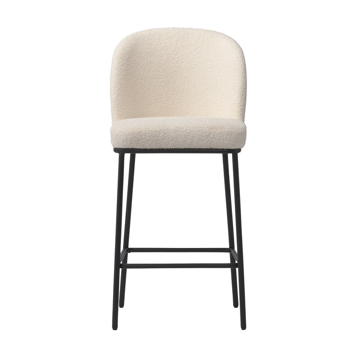 CorLiving Luxury Boucle Bar Stools, Set of 2 Image 1