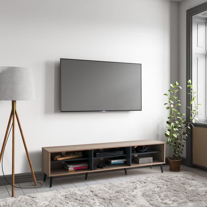 CorLiving TV Bench with Open Shelves, TVs up to 85" Image 5