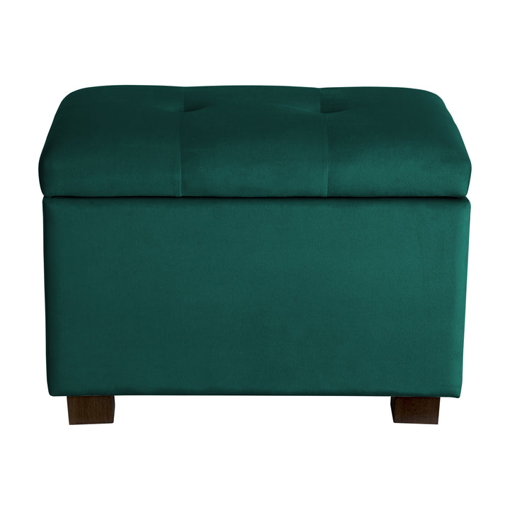 CorLiving Velvet Ottoman with Storage Image 1