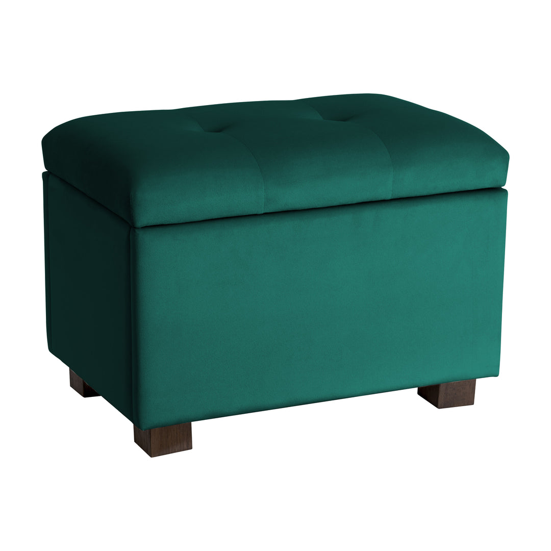 CorLiving Velvet Ottoman with Storage Image 2