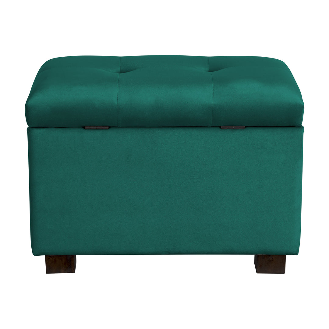 CorLiving Velvet Ottoman with Storage Image 5