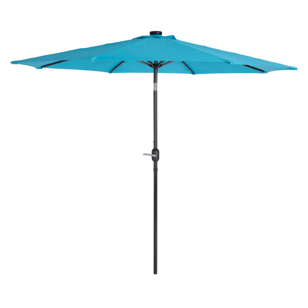 CorLiving 9ft Patio Umbrella with Lights, Tilting Image 1