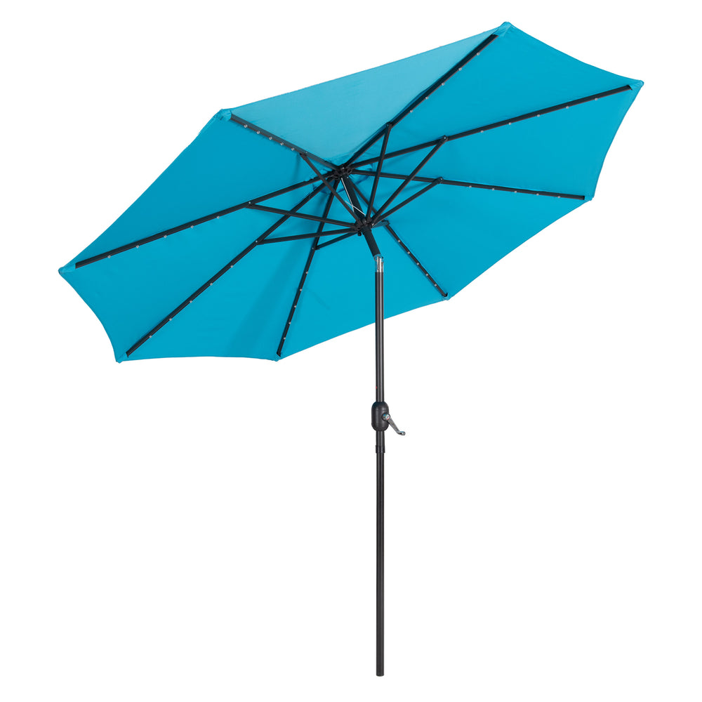 CorLiving 9ft Patio Umbrella with Lights, Tilting Image 2
