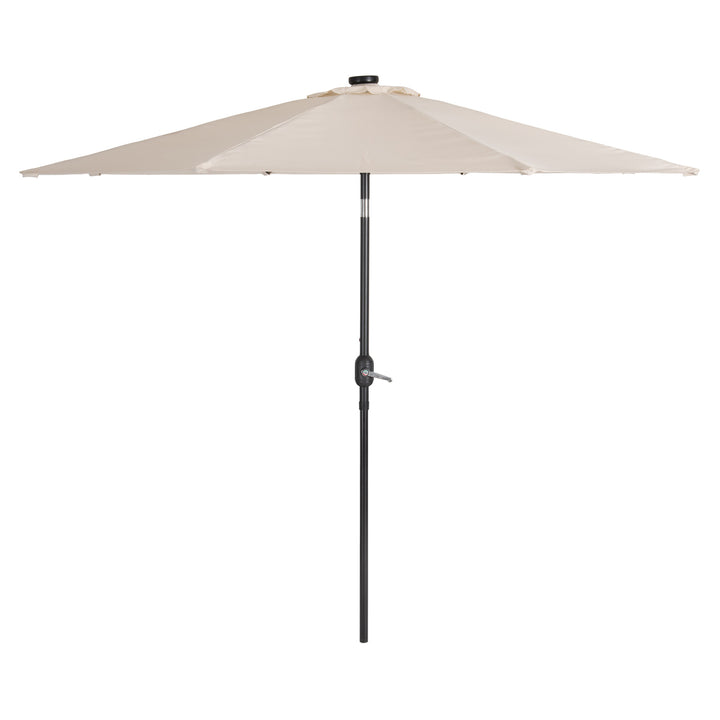 CorLiving 9ft Patio Umbrella with Lights, Tilting Image 8