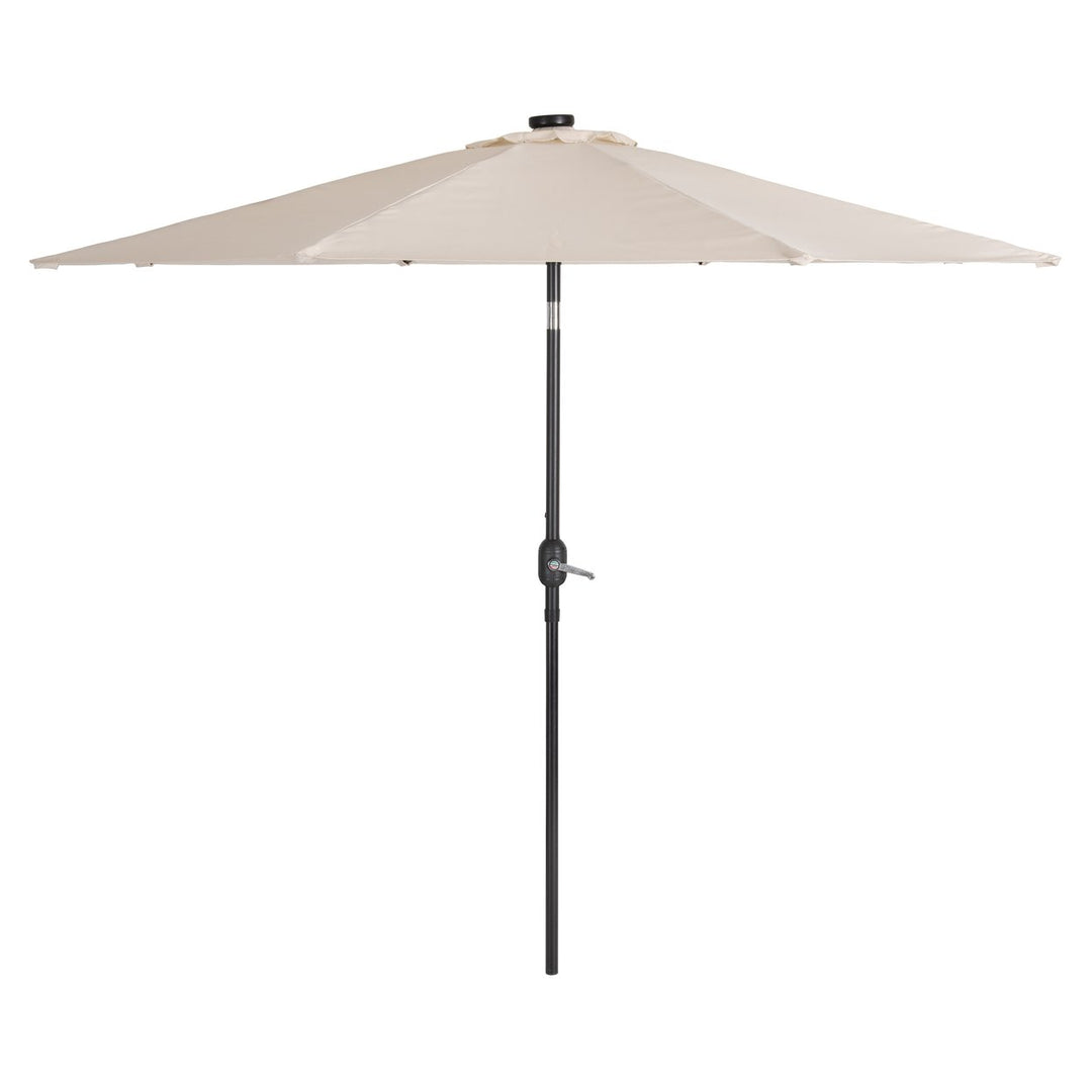 CorLiving 9ft Patio Umbrella with Lights, Tilting Image 1