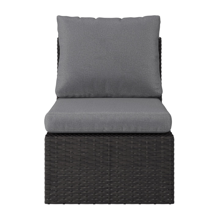 CorLiving Brisbane Outdoor Sectional Chair, Middle Piece Image 1