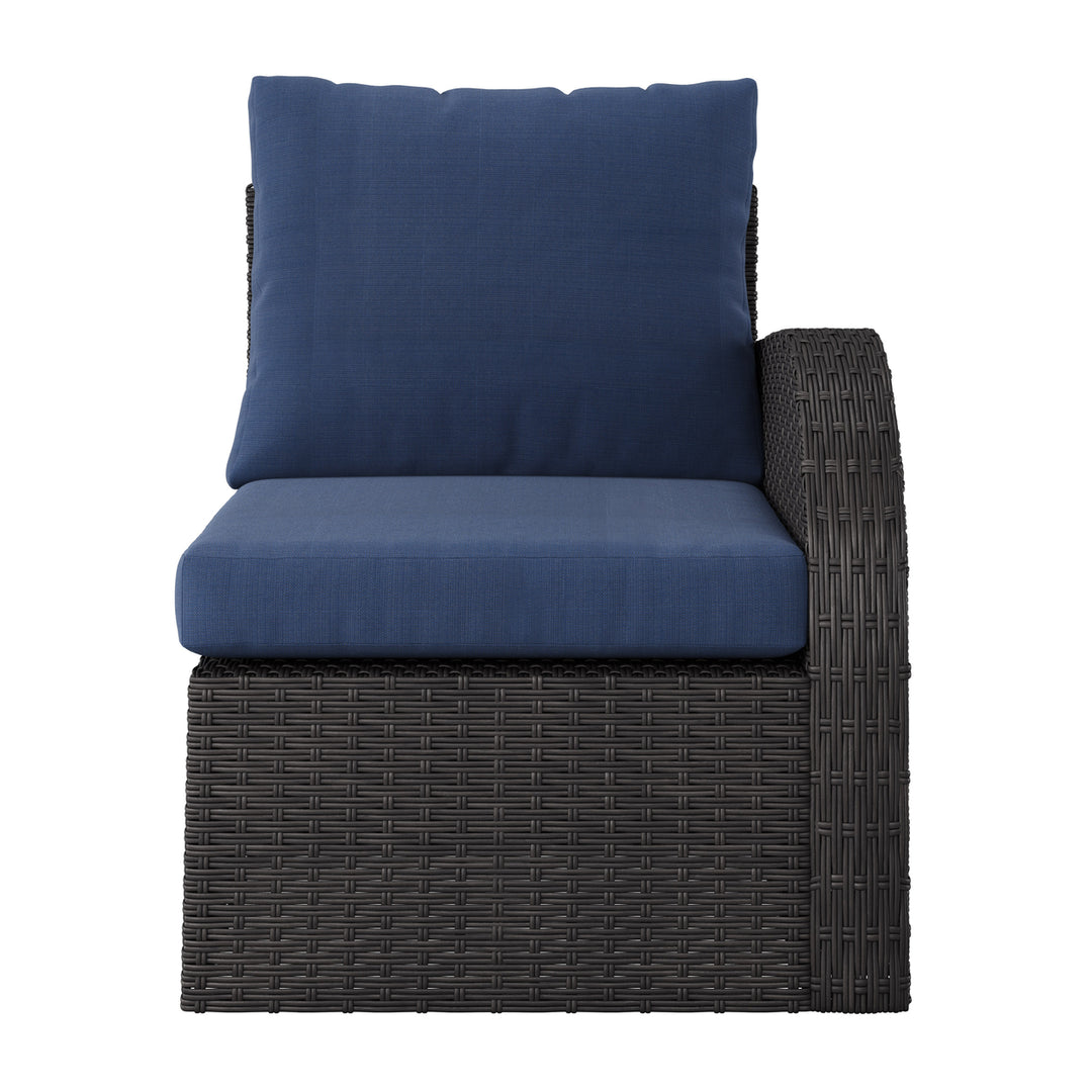 CorLiving Brisbane Outdoor Sectional Chair, Right Arm Image 6