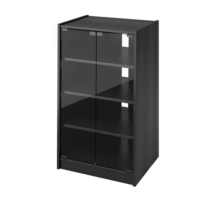 CorLiving 21" Wide Ravenwood Black Component Stand Image 2