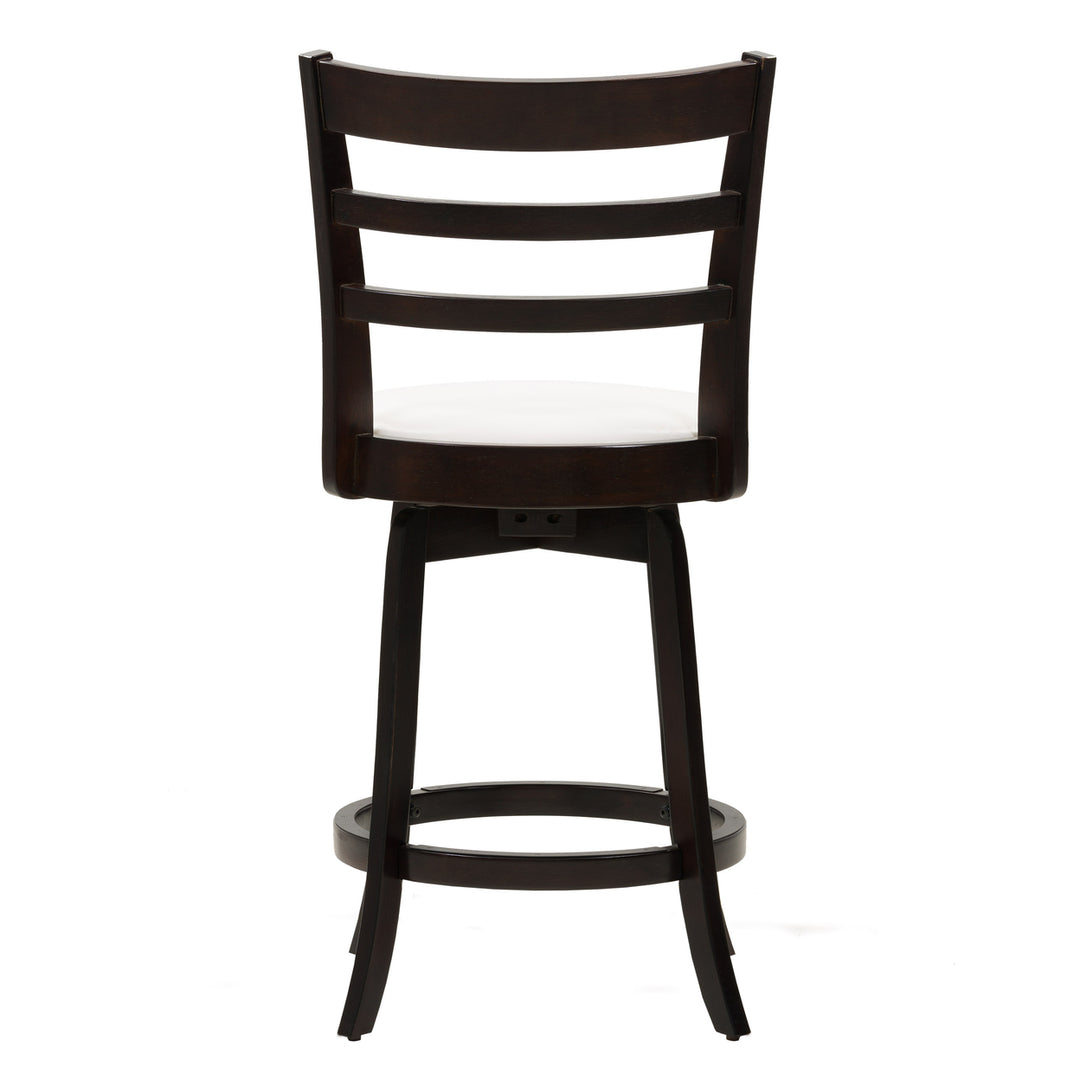 CorLiving Woodgrove Counter Height Wood Bar Stool with 3-Slat Backrest Image 4