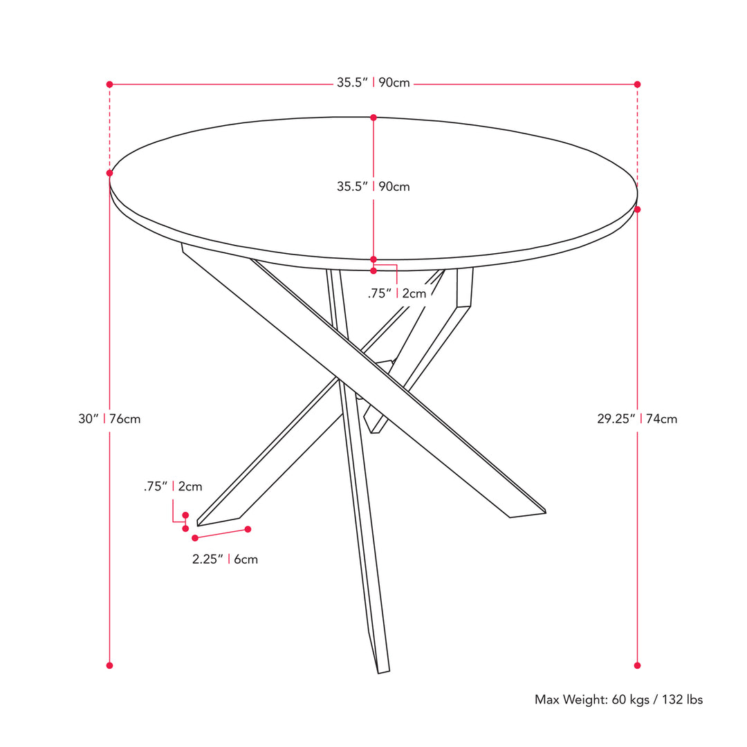 CorLiving Lennox Iron Leg Trestle Dining Image 5