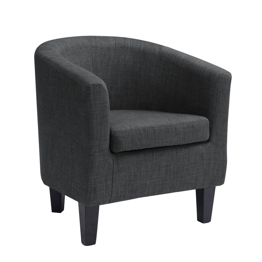 CorLiving Antonio Dark Grey Fabric Tub Chair Image 1