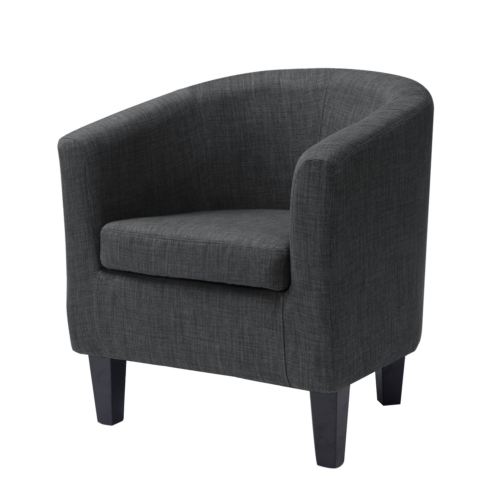 CorLiving Antonio Dark Grey Fabric Tub Chair Image 2