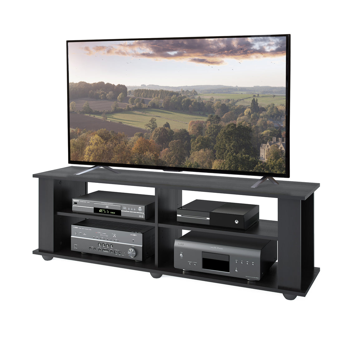 CorLiving Fillmore Ravenwood Black Wooden TV Stand, for TVs up to 75" Image 4