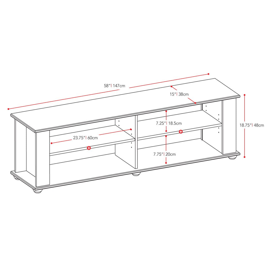 CorLiving Fillmore Ravenwood Black Wooden TV Stand, for TVs up to 75" Image 6