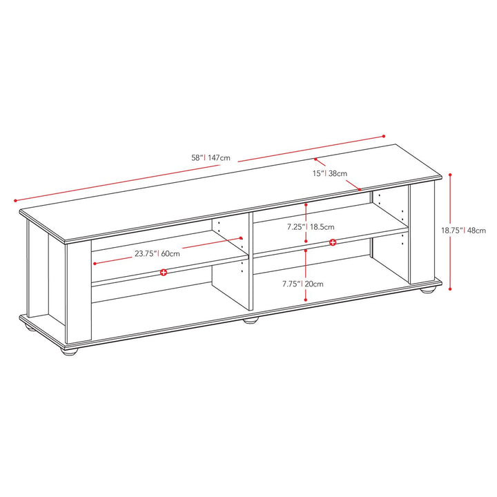 CorLiving Fillmore Ravenwood Black Wooden TV Stand, for TVs up to 75" Image 6