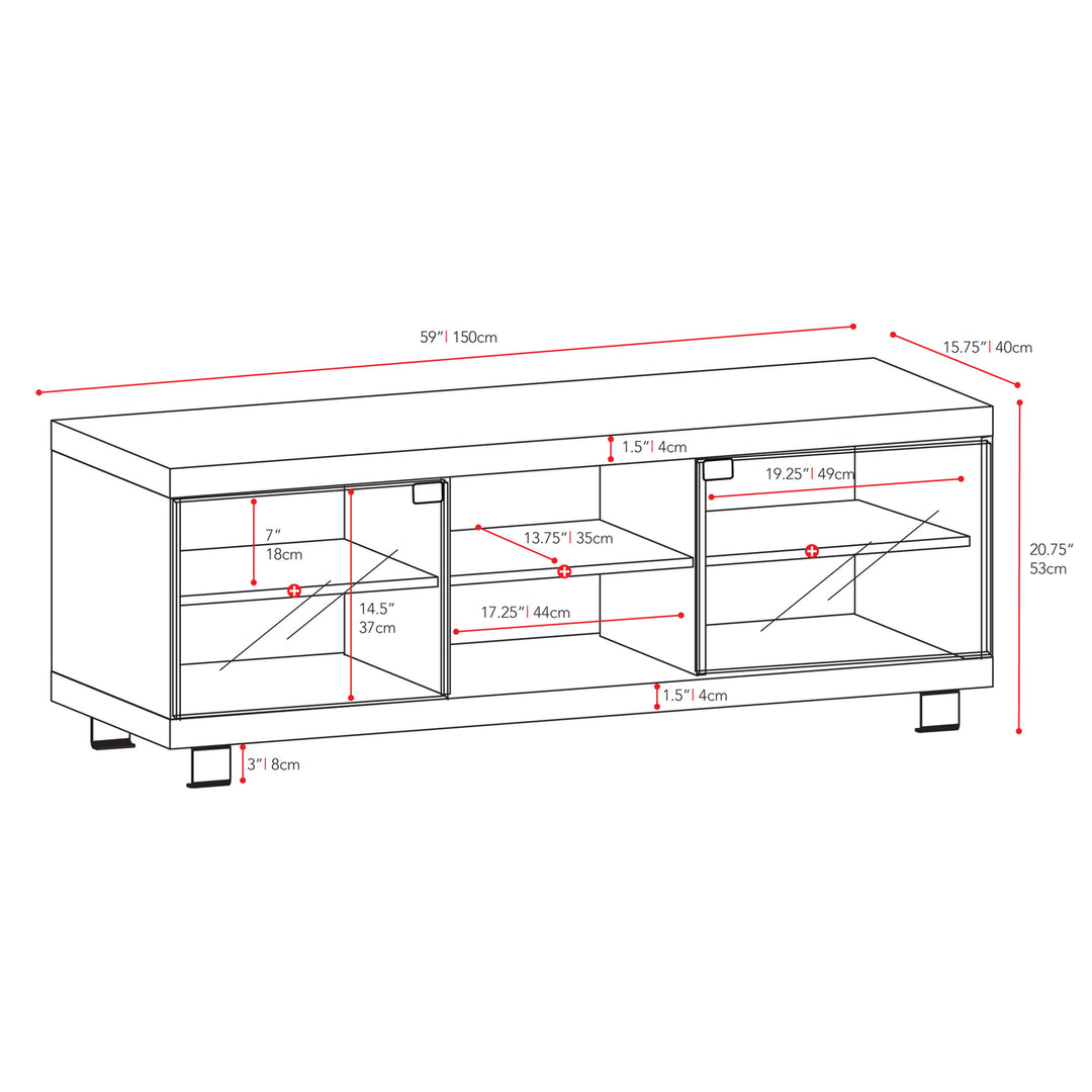 CorLiving Holland Ravenwood Black TV Stand, for TVs up to 75" Image 6