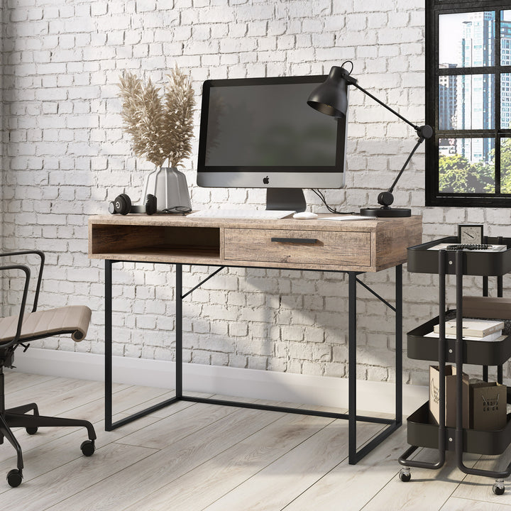 CorLiving Fort Worth Brown Wood Grain Finish Desk Image 2