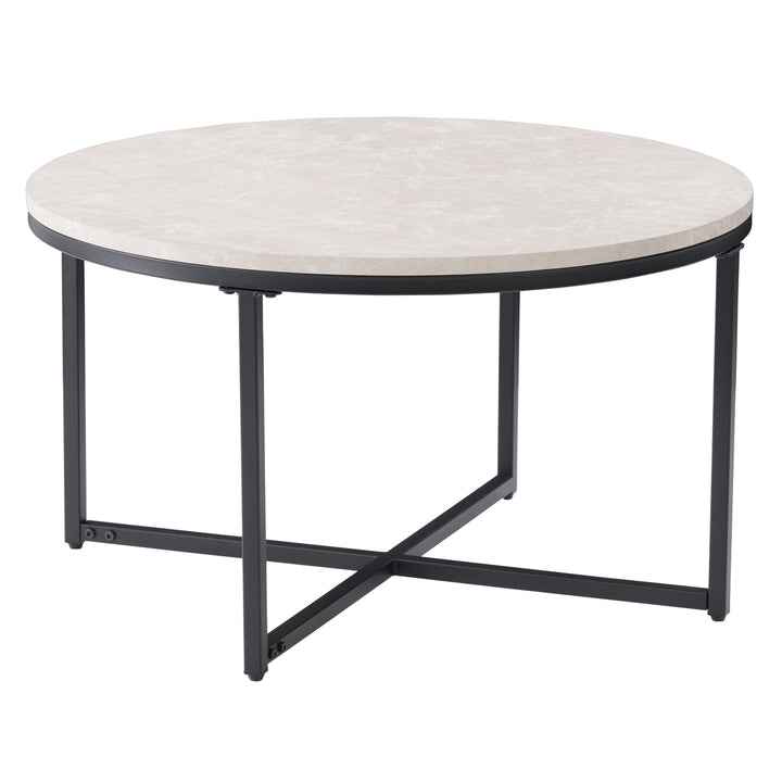 CorLiving Ayla Grey Marbled Effect Coffee Table Image 4