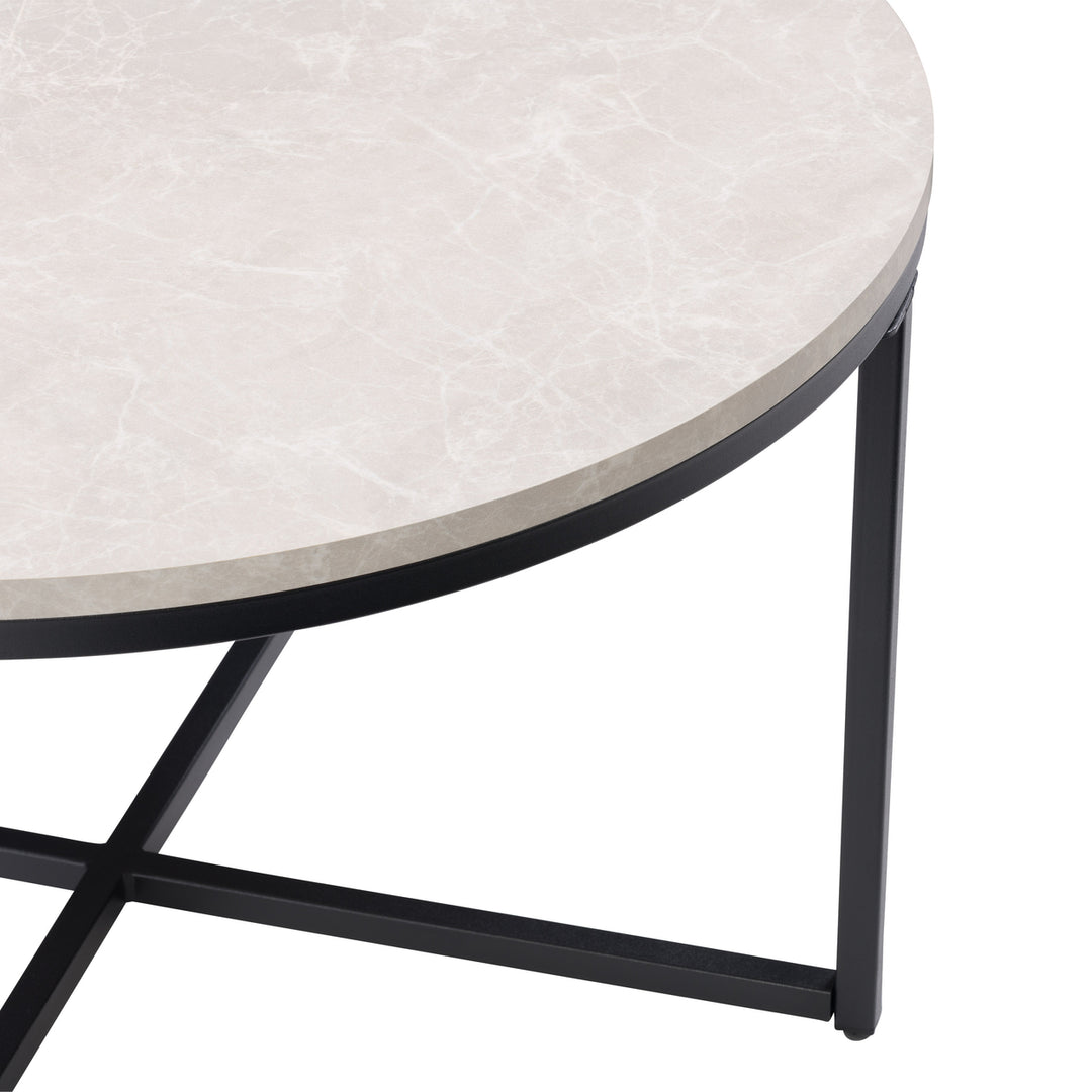 CorLiving Ayla Grey Marbled Effect Coffee Table Image 7