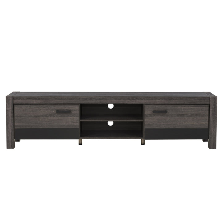 CorLiving Joliet Duotone TV Bench, in Carbon Grey for TVs up to 95" Image 1