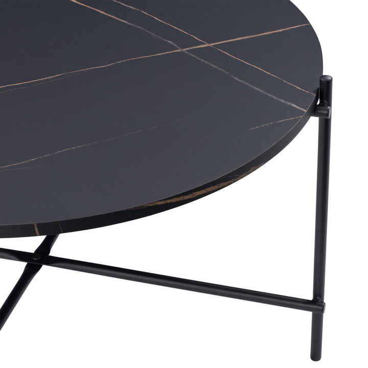 CorLiving Ayla Black Marbled Effect Coffee Table Image 7