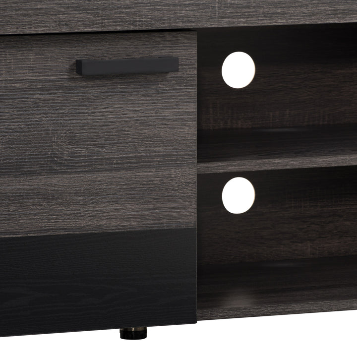 CorLiving Joliet Duotone TV Bench, in Carbon Grey for TVs up to 95" Image 9