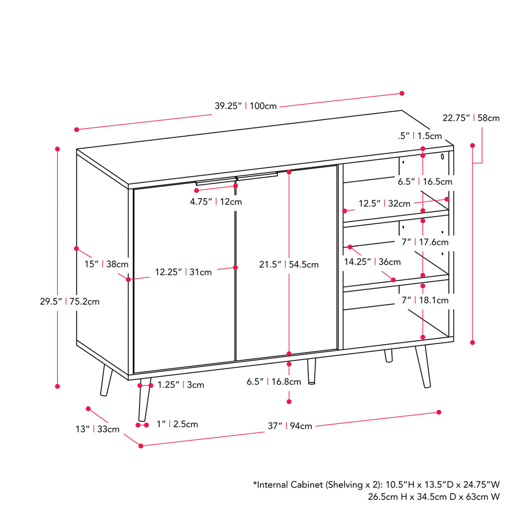 CorLiving Sideboard Buffet, TVs up to 48" Image 10