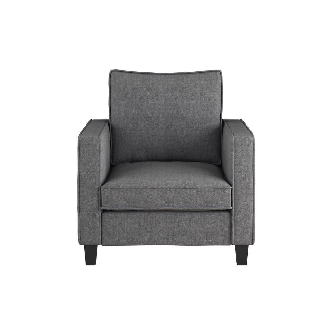 CorLiving Georgia Grey Fabric Three Seater Sofa and Chair Set - 2pcs Image 6