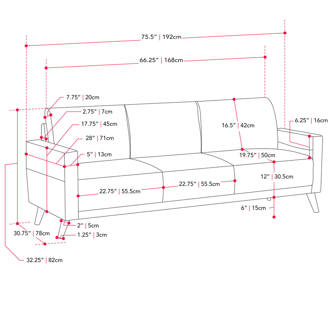 CorLiving Clara 3 Seat Sofa Image 6