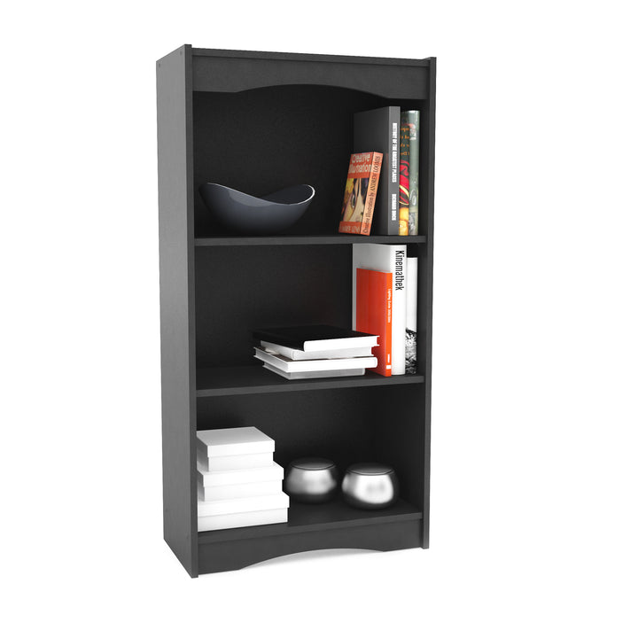 CorLiving Hawthorne 48" Tall Bookcase, in Black Image 4