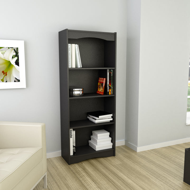 CorLiving Hawthorne 60" Tall Bookcase, in Black Image 2