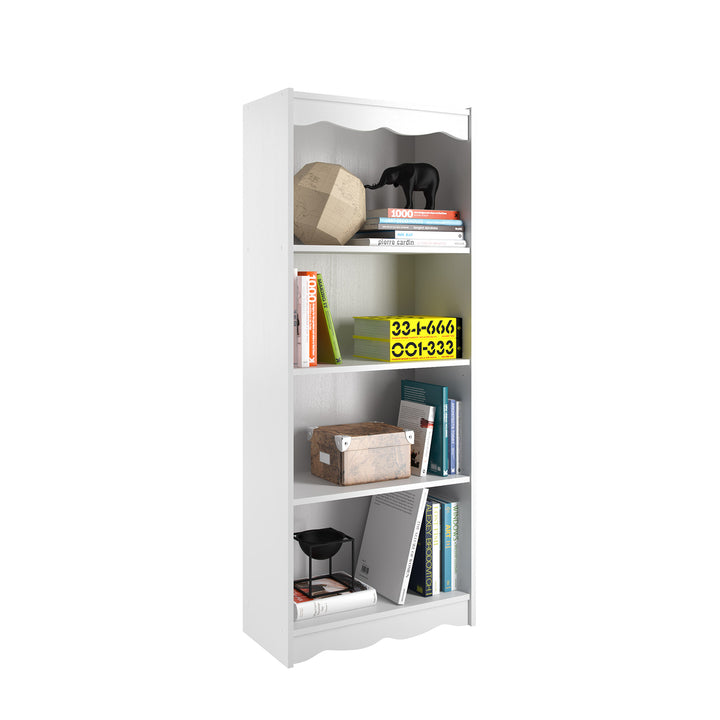 CorLiving Hawthorne 60" Tall Bookcase, in White Image 3