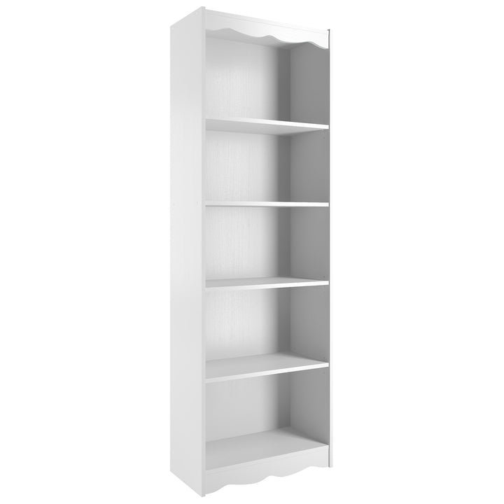 CorLiving Hawthorne 72" Tall Bookcase, in White Image 1