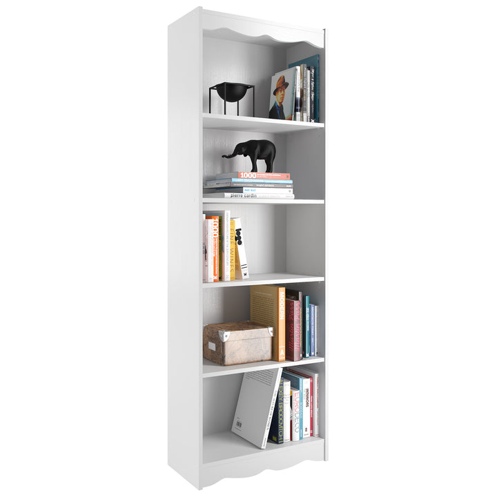 CorLiving Hawthorne 72" Tall Bookcase, in White Image 3