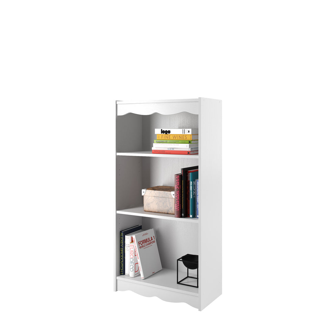 CorLiving Hawthorne 48" Tall Bookcase, in White Image 4