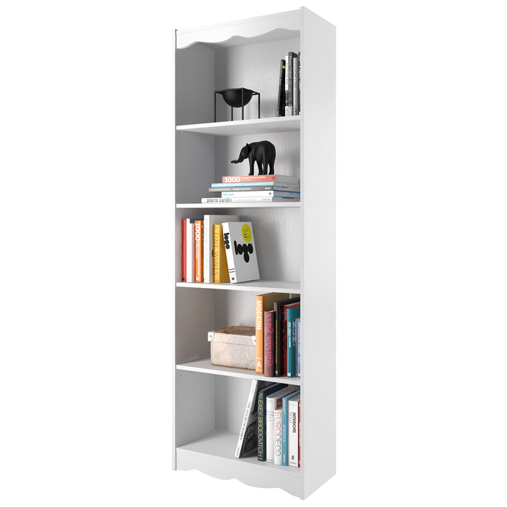 CorLiving Hawthorne 72" Tall Bookcase, in White Image 4