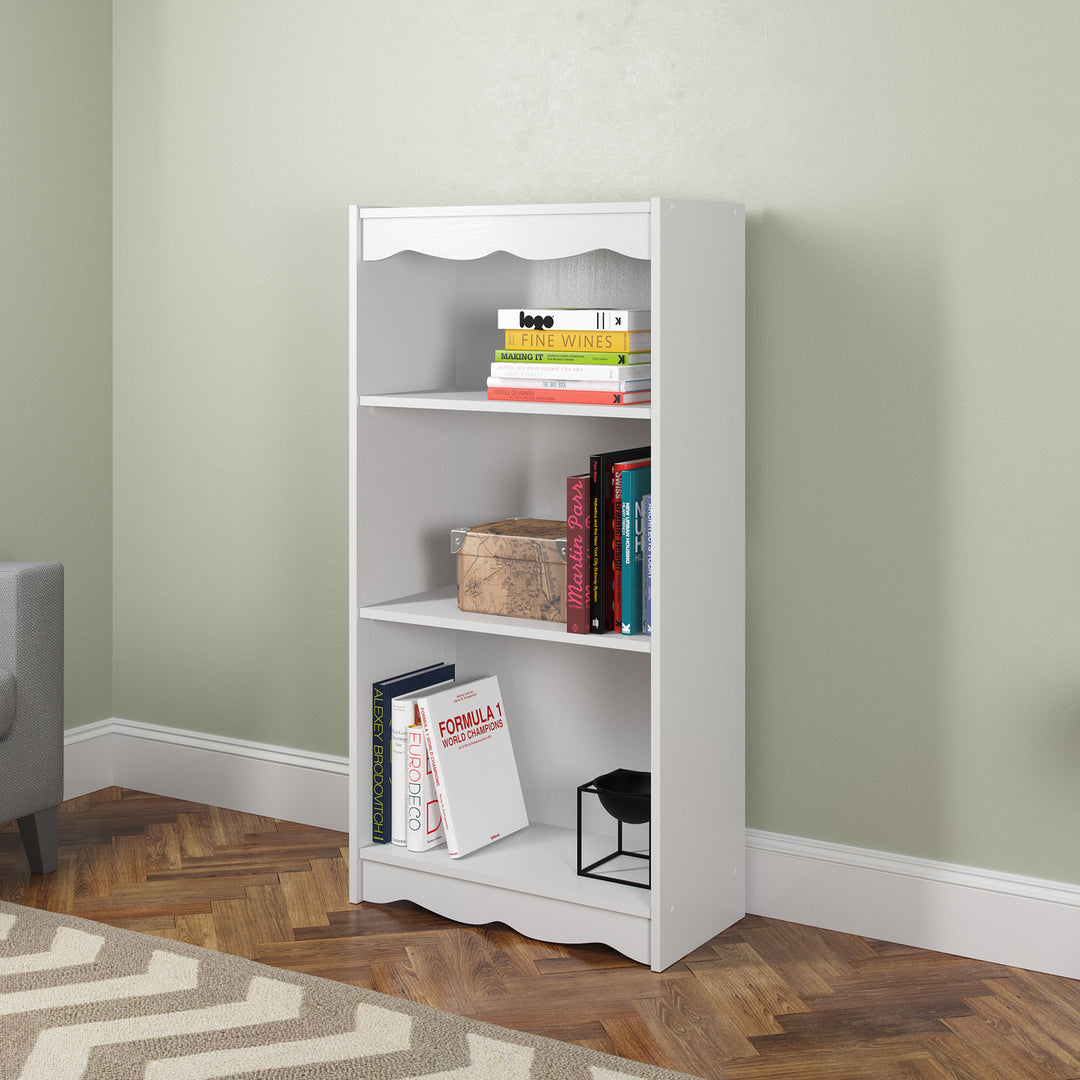 CorLiving Hawthorne 48" Tall Bookcase, in White Image 5