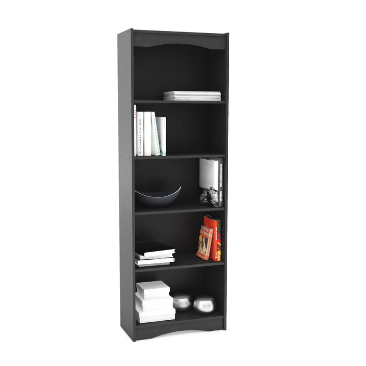 CorLiving Hawthorne 72" Tall Bookcase, in Black Image 4