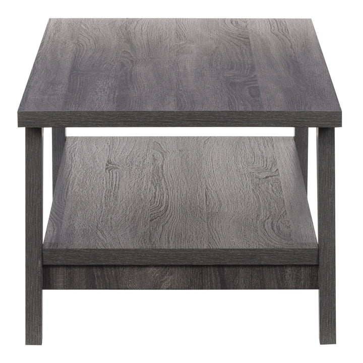 CorLiving Hollywood Dark Grey Coffee Table with Shelf Image 3