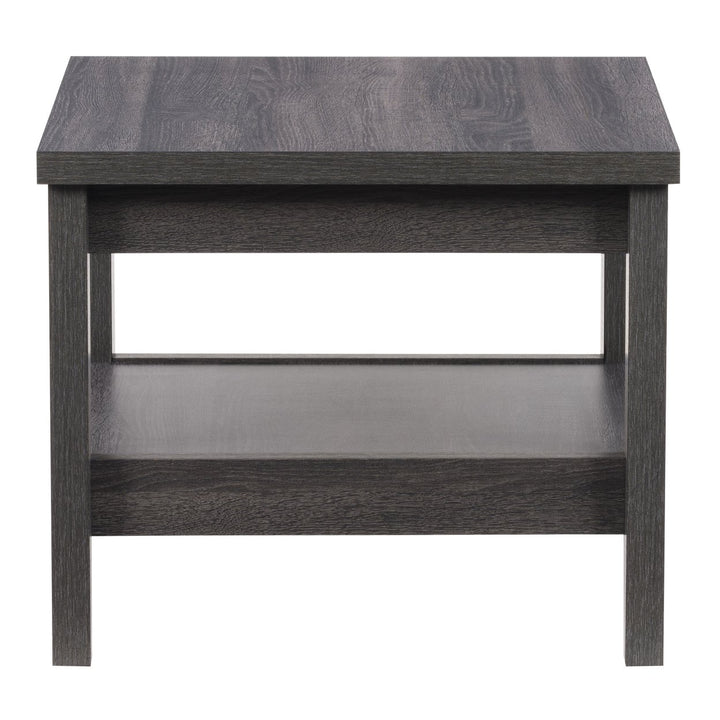 CorLiving Hollywood Dark Grey Side Table with Shelf Image 3